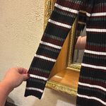 By & By Black Sparkly Striped Long Sleeve Dress Photo 1