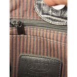 Brighton Women's Black Leather Bucket Handbag Croc-Embossed Charms Photo 8