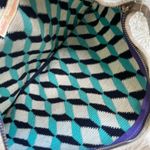 Sophie Anderson Blue Geometric Woven Clutch Photo 3