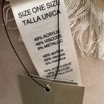 Chico's Myra Scarf Gold Fringe Wrap Unique Yarn Fine Open Stitch Design New Photo 7