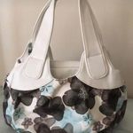 Blue & White Floral Handbag Multiple Photo 1