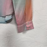 superdown  Revolve Watercolor Pastel Button Down Shirt Womens XS Casual Spring Photo 5