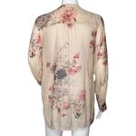 Soft Surroundings  Shirt Women Small Cream Multi Floral Aria Tunic Top Sheer Boho Photo 3