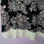 Rose + Olive  2X Blouse Soft Stretch Jersey Knit Boho Floral Paisley Photo 3