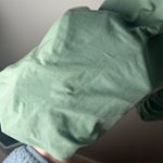 Lucy in the Sky  Long Sleeve Ruched Cocktail Dress Sage Green Semi Formal Sz S Photo 6