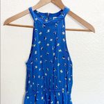 Splendid Blue Floral High Low Summer Tank Top Dress Photo 1