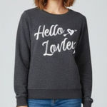 Wildfox  Hello Lovely Grey Baggy Beach Sweatshirt Size Small NWT Photo 0