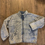 Forever 21 Dolman Quilted Acid Wash Knit Jacket in Wavy Waters Photo 3