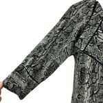 BCBGMAXAZRIA  100% Silk Lapelled Collar Shirt Dress Snakeskin Pattern Small Photo 3