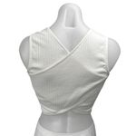 Atmos & Here Women's White Rib Knit Sleeveless Cami Camisole Crop Tank Top Sz 10 Photo 1