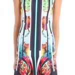 Clover Canyon Neoprene Scuba Sleeveless Peplum Dress Geometric Colorful Size S Photo 0