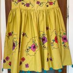 Dress the Population Women A-Line Floral Embroidered Celadon Flowy Skirt -8 Photo 7