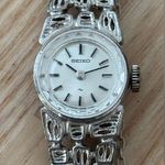 Seiko  Vintage Mechanical Ladies Watch Silver Dial Base Metal Bracelet Works Photo 0