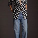 Anthropologie MAEVE x Sequined Shirt Jacket, Black/White, Small Photo 2