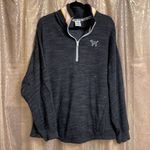 PINK - Victoria's Secret PINK Victoria’s Secret dark gray/white/yellow logo pullover, size L, NWOT Photo 3