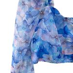 Nasty Gal Floral Sweatheart Crop Top Sheer Balloon Sleeve New Photo 3