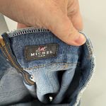 Michel Women's Flared Panel Denim Lace Skirt Size Small Y2K Vintage Blue Photo 3