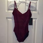 Aqua Green  Plum Perforated One Piece Swimsuit Photo 1