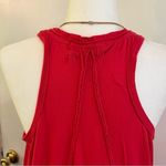 Sloane Rouge Red Braided Detail Tank Top Boho Festival Indie Style Size Medium Photo 7