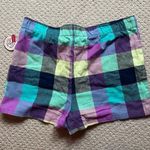 SO  High Waisted Colorful Plaid Flannel Loungewear PJ Mini Shirts Medium Photo 1
