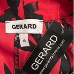 Gerard Womens Top Size 10 Red Black Short Sleeve Full Zip Front Oversized NWT Photo 1
