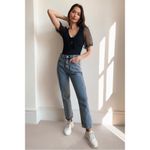 Nasty Gal NWT  Don’t Tie So Hard Ribbed Bodysuit Size 8 in Black Photo 11