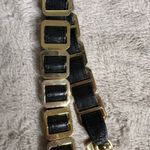 Tory Burch  Black and Gold Clutch with Leather Finish and Zipper Closure Photo 8