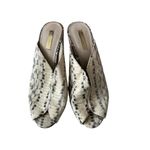 Louise et Cie  Snake Print Leather Carved Heels Sandals Size US 8 Photo 1