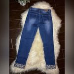 L&B  Blue Denim leopard Animal Print Patch
Cuffed crop pants sz 6 Photo 4