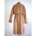 Diane Von Furstenberg  Belted Trench Coat Camel Wool Women’s Size M $998 Photo 1