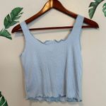 Caution to the Wind Blue Butterfly Crop Top Photo 2