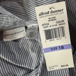 Alfred Dunner  SZ 18 Top Striped Rhinestones Butterflies Button-Up 3/4 Sleeve New Photo 6
