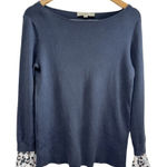 Loft Sweater Boatneck Gray Size Medium Office Long Sleeve Shirt Photo 0