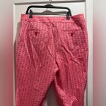 Talbots Heritage Floral Pink & Red Geometric Print Pants Size 12 Photo 5