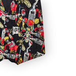 American Vintage Vintage Nicole Miller Silk Black Bloody Mary Novelty Vest S Photo 3