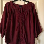 My Michelle Burgundy Blouse Photo 2