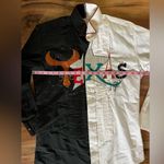 Barbara Shara Lubbock Texas Shirt Size S Collared Long Sleeves Beaded Sequin NWO Black Photo 8