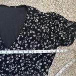 🦋 Black White Floral Mini Dress Stretch Comfy Casual Spring XL XXL Photo 2