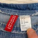 Divided Light Blue Denim Short Sleeve Round Neck Crop Top With Lettering “78” Photo 4