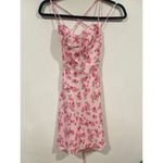 ZARA  WOMAN NWT CORSET STYLE  PINK FLORAL LINEN BLEND Dress XS Roses Photo 3