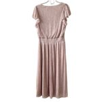 Womens midi Dress blush Pink 1X flutter sleeves MSK Photo 7
