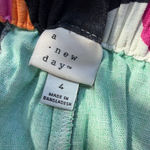 A New Day Linen Skort Shorts Skirt Geometric Print Size 4 Bright Colors Photo 6