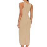 LNA  Gaia Midi Ribbed Dress New in Pale Khaki Tan Size Small Photo 7