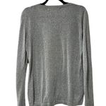 Disney  PARKS Lurex Long Sleeve Crew Neck Knit Sweater Silver Sz S Photo 1