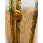 Bob Mackie Women's vintage White Elephant Embroidered Blazer Size L Photo 3