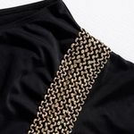 SheIn Black and Gold One Piece Swimsuit with High-Cut Leg Photo 4