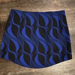 ZARA Black/Blue Geometric Print Skirt Photo 1