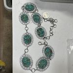 Western Turquoise Concho Boho Belly Metal Waistband Chain Belt Silver Photo 4