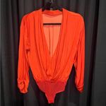 Free People  Long Sleeve Bodysuit Burnt Orange Photo 0