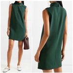 Theory 4 Slit Collar sheath dress Admiral Crepe Collar in Emerald green Photo 1